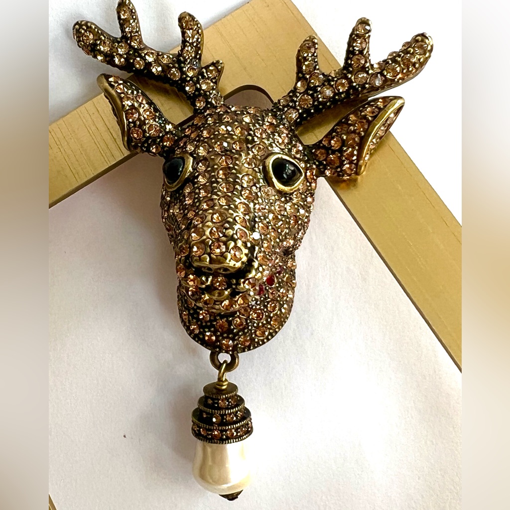 Heidi Daus Rudy Reindeer Vintage Pin